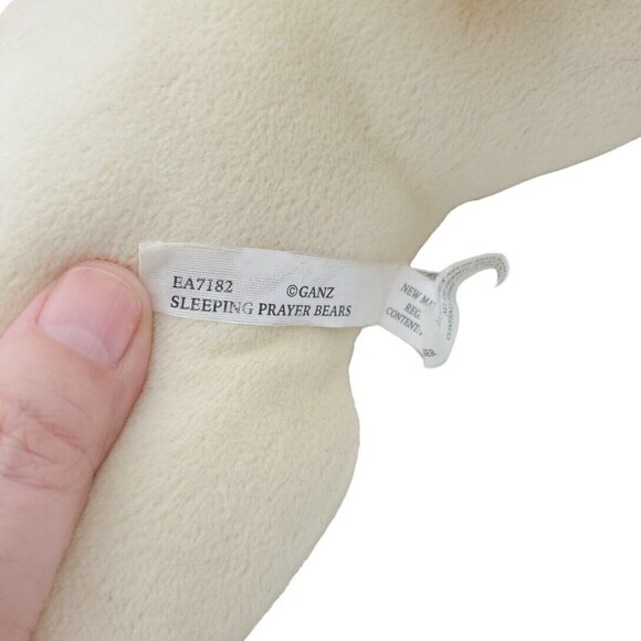 Ganz Sleeping Prayer Bear Yellow Pillow Plush EA7182 TALKS Sleeper Cap RARE Baby - Picture 10 of 13